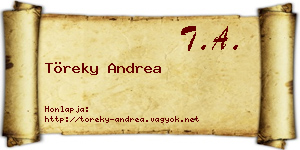 Töreky Andrea névjegykártya