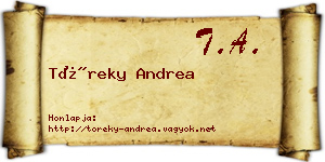 Töreky Andrea névjegykártya