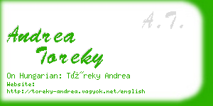 andrea toreky business card